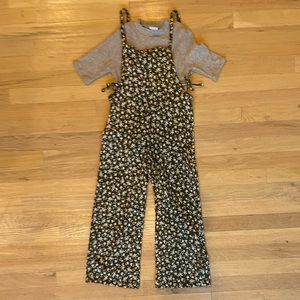 zara kids set; overalls and shirts